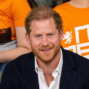 Le prince Harry, duc de Sussex, assiste à la dynamophilie lors de la 5ème édition des Jeux Invictus 2020 au Zuiderpark à La Haye, Pays-Bas, le 21 avril 2022. 