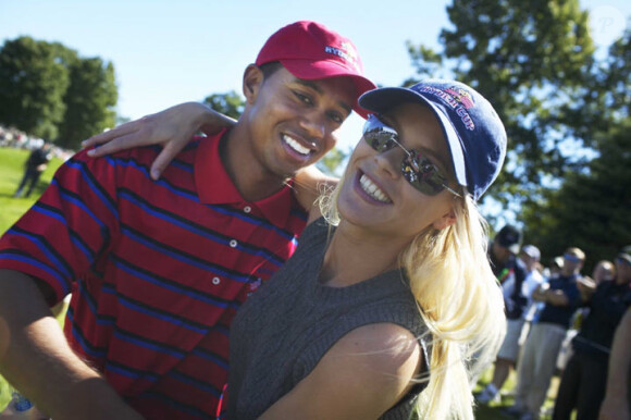 Tiger Woods et sa femme Elin Nordegren en septembre 2004