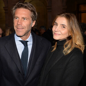 Le prince Emmanuel-Philibert de Savoie et sa femmme Clotilde Courau lors de la cérémonie d'installation de F.Mitterrand à l'académie des Beaux-Arts à Paris. © Veeren/Bestimage