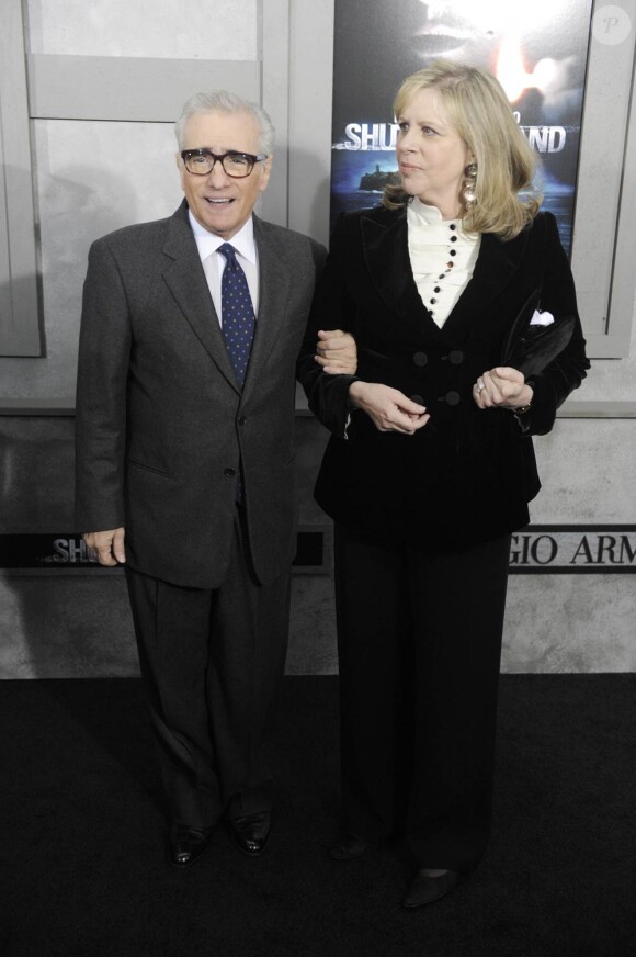 Martin Scorsese et Helen Morris à l'occasion de l'avant-première de Shutter Island, au Ziegfeld Theatre de New York, le 17 février 2010.