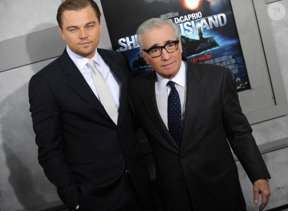 Leonardo DiCaprio et Martin Scorsese à l'occasion de l'avant-première de Shutter Island, au Ziegfeld Theatre de New York, le 17 février 2010.