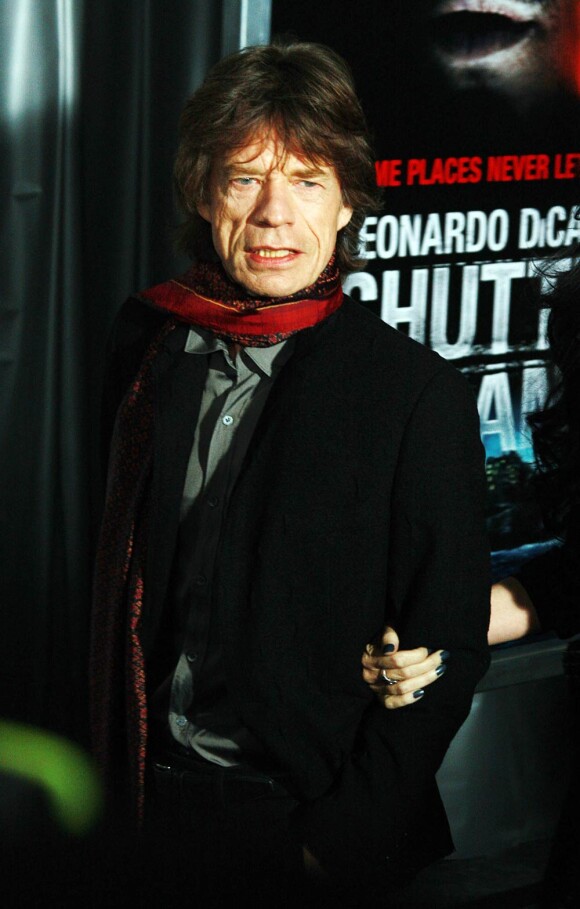 Mick Jagger à l'occasion de l'avant-première de Shutter Island, au Ziegfeld Theatre de New York, le 17 février 2010.