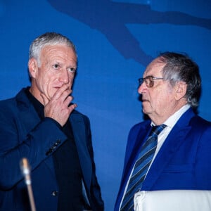 Noel Le Graet et Didier Deschamps - Assemblée Fédérale de la Fédération Française de Football (FFF) à Paris et annonce de la prolongation de D.Deschamps à la tête de l'équipe de France jusqu'en 2026. Paris le 7 janvier 2023. © Baptiste Autissier / Panoramic / Bestimage