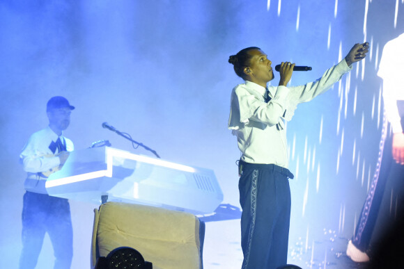 Concert de Stromae au festival Rock en Seine dans le parc de Saint Cloud le 28 août 2022. 