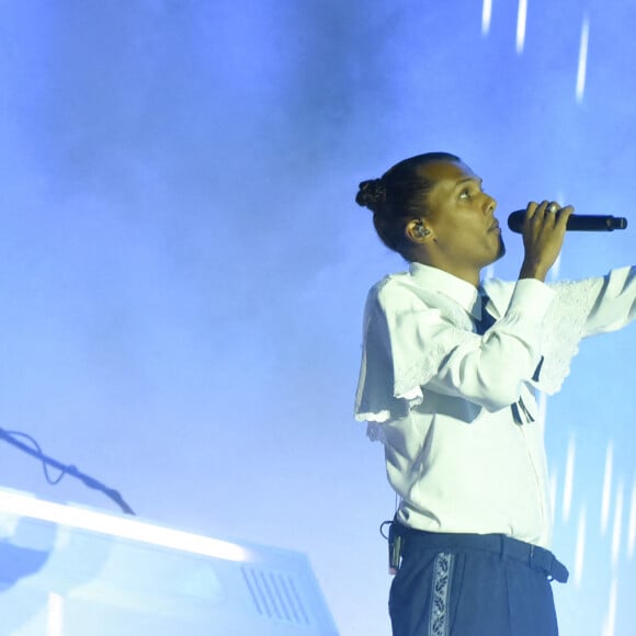 Concert de Stromae au festival Rock en Seine dans le parc de Saint Cloud le 28 août 2022. 