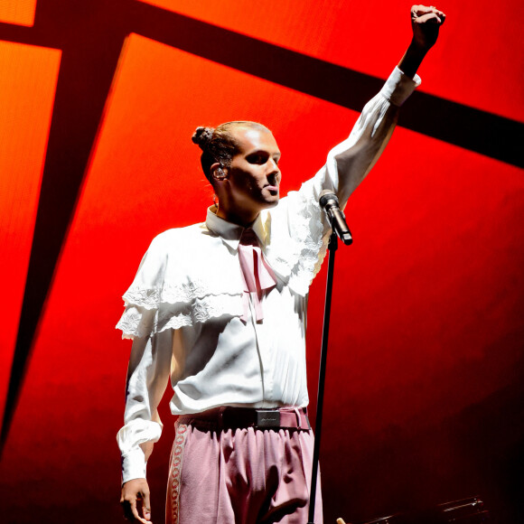 Concert de Stromae au festival Rock en Seine dans le parc de Saint Cloud le 28 août 2022. 