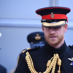 Le prince Harry assiste à la commémoration des champs du souvenir à l'abbaye de Westminster à Londres le 8 novembre 2018. 