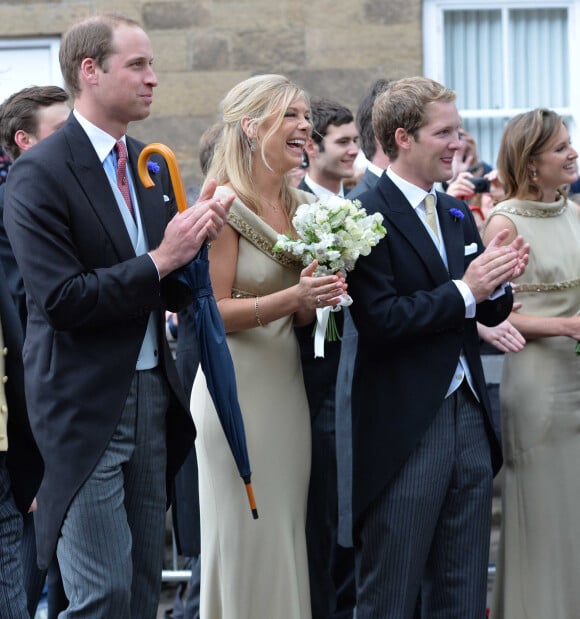 Le prince William et Chelsy Davy (ex petite amie du prince Harry) - Mariage de Thomas van Straubenzee et de Lady Melissa Percy a Northumbria en Angleterre, le 21 juin 2013 