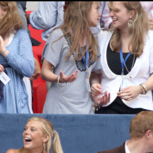 Chelsy Davy et le prince Harry - Concert pour Diana au Stade Wembley en juillet 2007