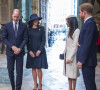Le prince William, duc de Cambridge, Kate Catherine Middleton (enceinte), duchesse de Cambridge, Meghan Markle et le prince Harry - La famille royale d'Angleterre lors de la cérémonie du Commonwealth en l'abbaye Westminster à Londres. Le 12 mars 2018 