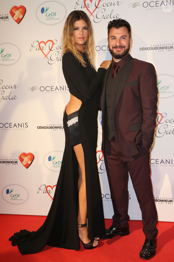 Michaël Youn et sa compagne Isabelle Funaro - Personnalités au gala "Par Coeur" pour les 10 ans de l'association "Cekedubonheur" au pavillon d'Armenonville à Paris. Le 24 septembre 2015 