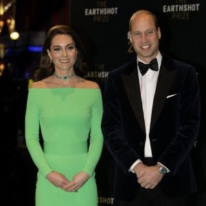 Le prince William, prince de Galles, et Catherine (Kate) Middleton, princesse de Galles, assistent à la 2ème cérémonie "Earthshot Prize Awards" à Boston, le 2 décembre 2022. 