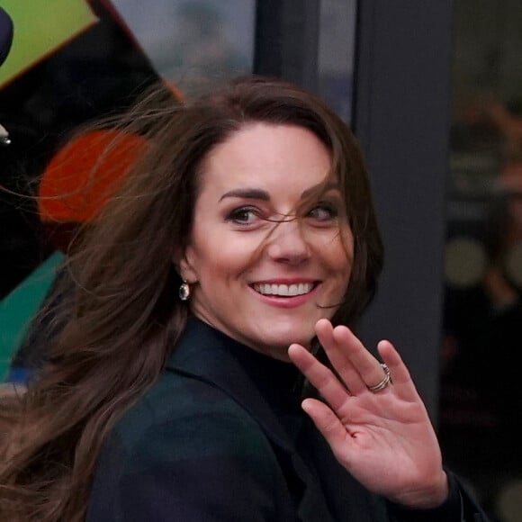 Catherine (Kate) Middleton, princesse de Galles, inaugure officiellement le nouveau Centre hospitalier Royal Liverpool University Hospital à Liverpool, Royaume Uni, le 12 janvier 2023. 