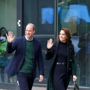 Le prince William, prince de Galles, et Catherine (Kate) Middleton, princesse de Galles, inaugurent officiellement le nouveau Centre hospitalier Royal Liverpool University Hospital à Liverpool, Royaume Uni, le 12 janvier 2023.