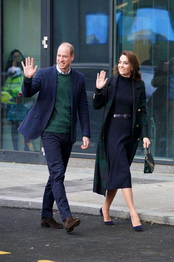 Le prince William, prince de Galles, et Catherine (Kate) Middleton, princesse de Galles, inaugurent officiellement le nouveau Centre hospitalier Royal Liverpool University Hospital à Liverpool, Royaume Uni, le 12 janvier 2023.