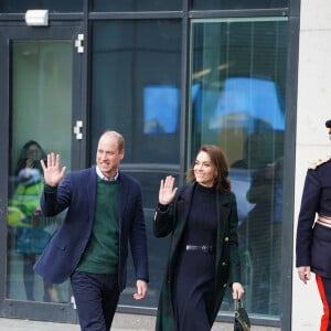 Le prince William, prince de Galles, et Catherine (Kate) Middleton, princesse de Galles, inaugurent officiellement le nouveau Centre hospitalier Royal Liverpool University Hospital à Liverpool, Royaume Uni, le 12 janvier 2023. 