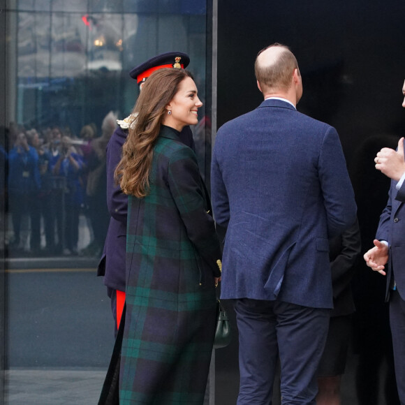 Le prince William, prince de Galles, et Catherine (Kate) Middleton, princesse de Galles, inaugurent officiellement le nouveau Centre hospitalier Royal Liverpool University Hospital à Liverpool, Royaume Uni, le 12 janvier 2023. 