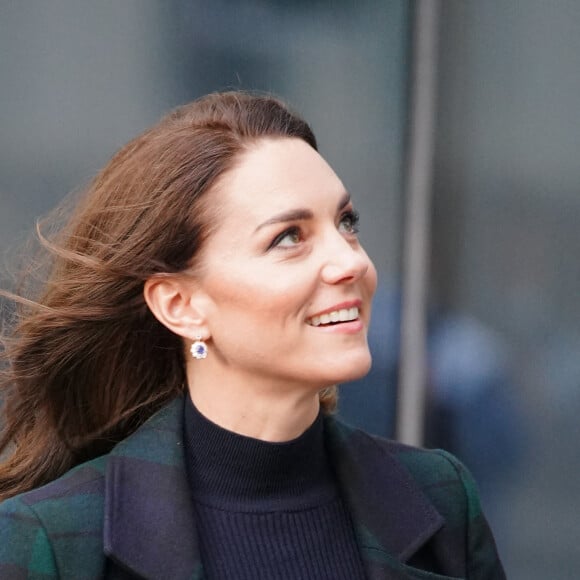 Catherine (Kate) Middleton, princesse de Galles, inaugure officiellement le nouveau Centre hospitalier Royal Liverpool University Hospital à Liverpool, Royaume Uni, le 12 janvier 2023. 