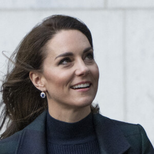 Le prince William, prince de Galles, et Catherine (Kate) Middleton, princesse de Galles, inaugurent officiellement le nouveau Centre hospitalier Royal Liverpool University Hospital à Liverpool, Royaume Uni, le 12 janvier 2023. 