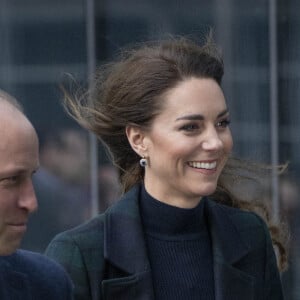 Le prince William, prince de Galles, et Catherine (Kate) Middleton, princesse de Galles, inaugurent officiellement le nouveau Centre hospitalier Royal Liverpool University Hospital à Liverpool, Royaume Uni, le 12 janvier 2023. 