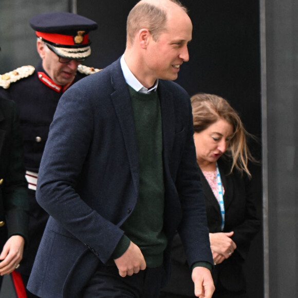 Le prince William, prince de Galles, inaugure officiellement le nouveau Centre hospitalier Royal Liverpool University Hospital à Liverpool, Royaume Uni, le 12 janvier 2023. 