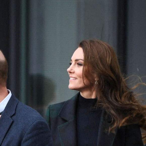 Le prince William, prince de Galles, et Catherine (Kate) Middleton, princesse de Galles, inaugurent officiellement le nouveau Centre hospitalier Royal Liverpool University Hospital à Liverpool, Royaume Uni, le 12 janvier 2023. 
