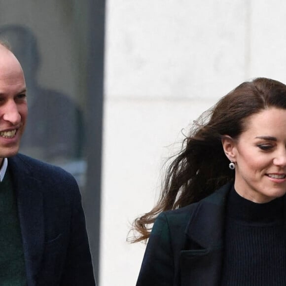 Le prince William, prince de Galles, et Catherine (Kate) Middleton, princesse de Galles, inaugurent officiellement le nouveau Centre hospitalier Royal Liverpool University Hospital à Liverpool, Royaume Uni, le 12 janvier 2023. 