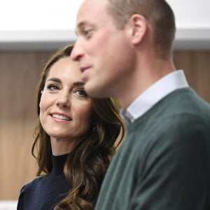 Le prince William, prince de Galles, et Catherine (Kate) Middleton, princesse de Galles, inaugurent officiellement le nouveau Centre hospitalier Royal Liverpool University Hospital à Liverpool, Royaume Uni, le 12 janvier 2023. 