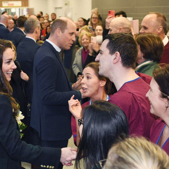 Le prince William, prince de Galles, et Catherine (Kate) Middleton, princesse de Galles, inaugurent officiellement le nouveau Centre hospitalier Royal Liverpool University Hospital à Liverpool, Royaume Uni, le 12 janvier 2023. 