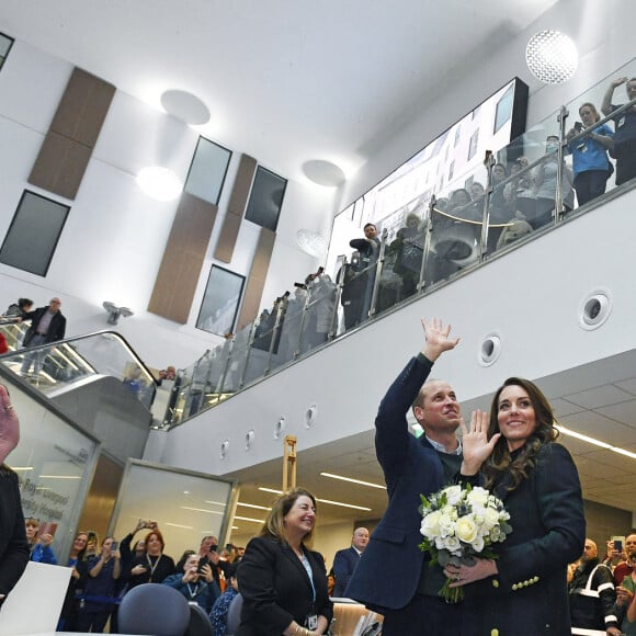 Le prince William, prince de Galles, et Catherine (Kate) Middleton, princesse de Galles, inaugurent officiellement le nouveau Centre hospitalier Royal Liverpool University Hospital à Liverpool, Royaume Uni, le 12 janvier 2023. 