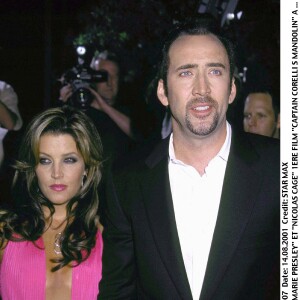 Nicolas Cage et Lisa Marie Presley - Avant-première du film "Captain Corelli's Mandolin" à Los Angeles