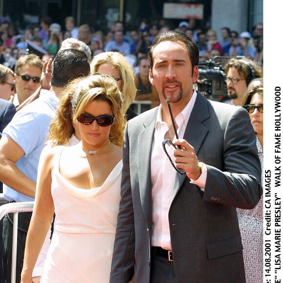 Nicolas Cage et Lisa Marie Presley - Walk of Fame, Chinese Theater à Hollywood