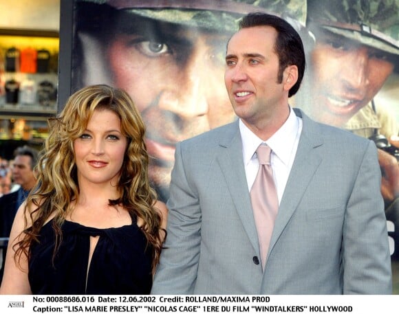 Nicolas Cage et Lisa Marie Presley - Avant-première du film "Windtalkers" à Los Angeles