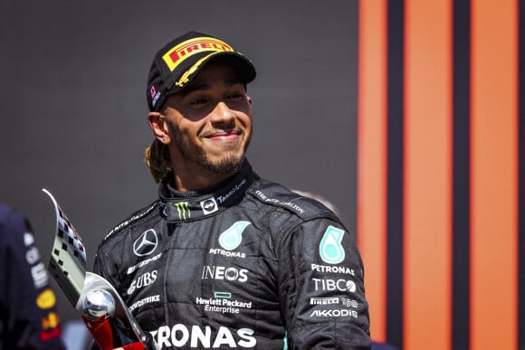 Lewis Hamilton (GBR Mercedes-AMG Petronas F1 Team) - Les pilotes sur le podium lors du Grand Prix de Formule 1 (F1) du Canada à Montréal, le 19 juin 2022. © Hoch Zwei via Zuma Press/Bestimage