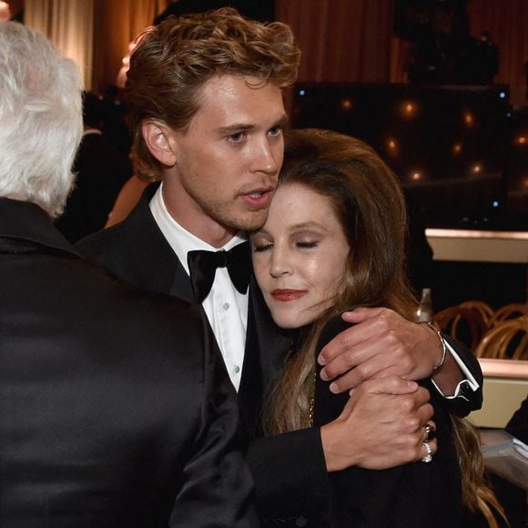 Austin Butler et Lisa Marie Presley à la 80ème cérémonie des Golden Globes, au "Beverly Hilton" à Los Angeles, le 10 janvier 2023. © HFPA via The Grosby Group / Bestimage 