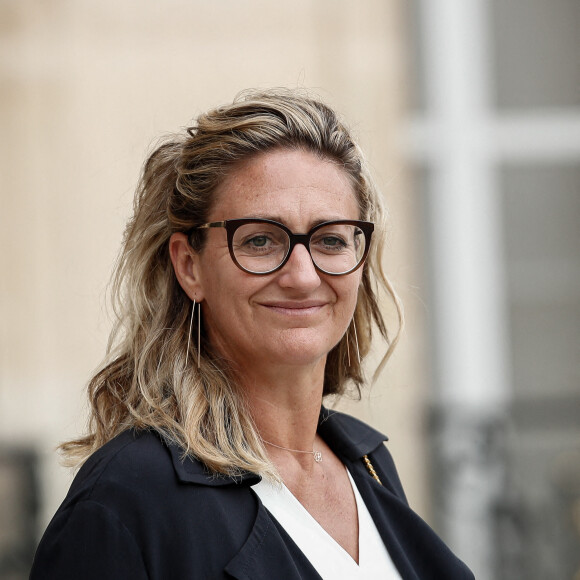 Mary Pierce à la sortie de la remise de la Légion d'honneur à la légende du tennis B.J.King au palais de l'Elysée à Paris le 3 juin 2022. © Aurelien Morissard/Panoramic/Bestimage