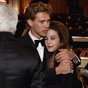 Austin Butler et Lisa Marie Presley à la 80ème cérémonie des Golden Globes, au "Beverly Hilton" à Los Angeles, le 10 janvier 2023. © HFPA via The Grosby Group / Bestimage 