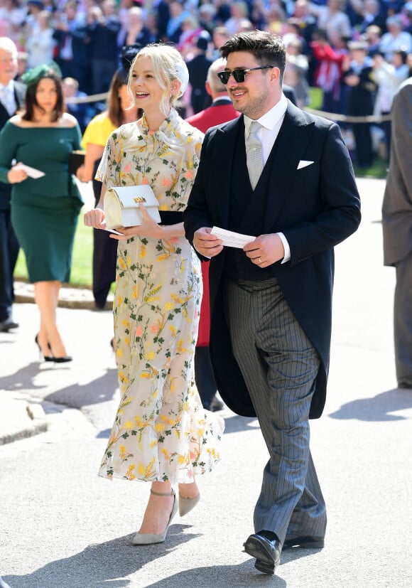 Marcus Mumford et Carey Mulligan - Les invités arrivent à la chapelle St. George pour le mariage du prince Harry et de Meghan Markle au château de Windsor, Royaume Uni, le 19 mai 2018.