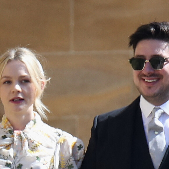 Marcus Mumford et Carey Mulligan - Les invités arrivent à la chapelle St. George pour le mariage du prince Harry et de Meghan Markle au château de Windsor, Royaume, Uni, le 19 mai 2018.