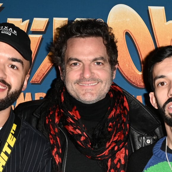 Exclusif - Matthieu Chedid, dit M, Big Flo et Oli - Soirée de la première du film Astérix et Obélix "L'Empire du Milieu" au Club Haussmann à Paris le 15 janvier 2023. © Coadic Guirec/Bestimage