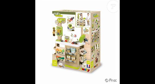 Votre enfant devient vendeur avec ce jeu Smoby Fresh Market marchande avec accessoires