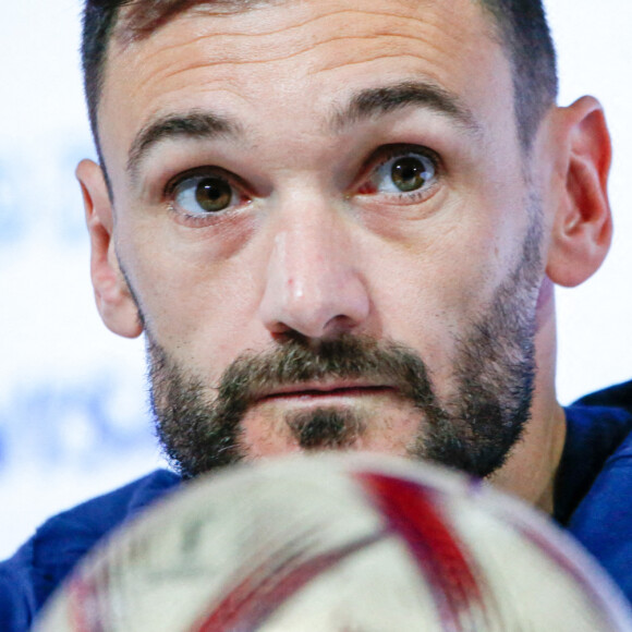 Hugo Lloris en conférence de presse lors de la Coupe du Monde 2022 au Qatar (FIFA World Cup Qatar 2022), le 13 décembre 2022. © William Volcov/Zuma Press/Bestimage