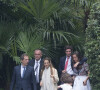 Gad Elmaleh et son fils Raphaël - Arrivées au mariage religieux de Pierre Casiraghi et Beatrice Borromeo sur les Iles Borromées, sur le Lac Majeur, le 1er août 2015.
