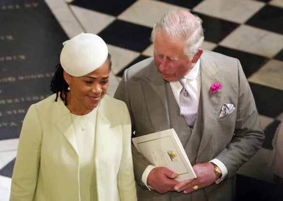 Doria Ragland et Le prince Charles, prince de Galles - Cérémonie de mariage du prince Harry et de Meghan Markle en la chapelle Saint-George au château de Windsor, Royaume Uni, le 19 mai 2018. 