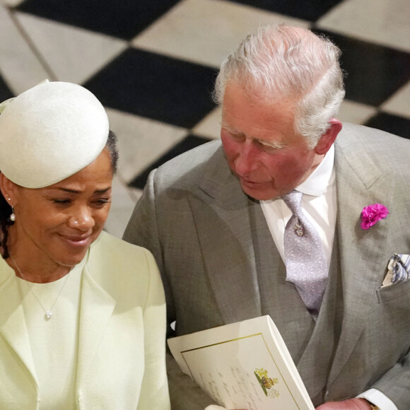 Doria Ragland et Le prince Charles, prince de Galles - Cérémonie de mariage du prince Harry et de Meghan Markle en la chapelle Saint-George au château de Windsor, Royaume Uni, le 19 mai 2018. 