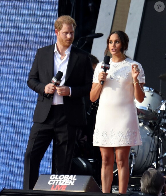 Le prince Harry et Meghan Markle - Concert Global Citizens 2021 au coeur de Central Park à New York le 25 septembre 2021. 