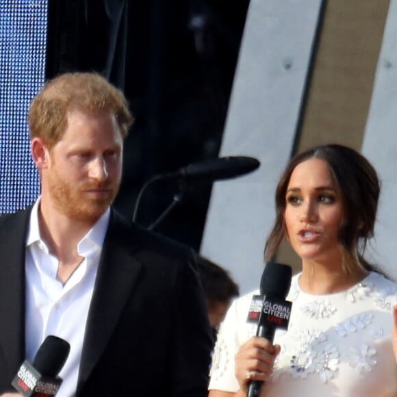 Le prince Harry et Meghan Markle - Concert Global Citizens 2021 au coeur de Central Park à New York le 25 septembre 2021. 