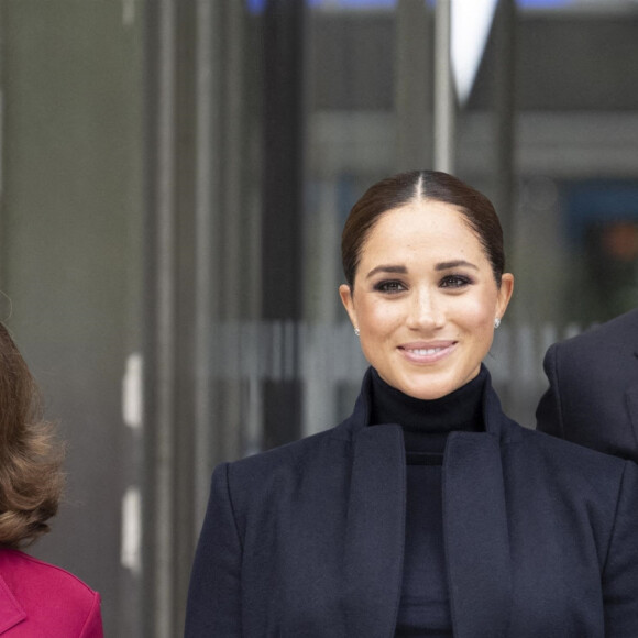 Le prince Harry, duc de Sussex, et sa femme Meghan Markle visitent le One World Trade Center à New York City, New York, etats-Unis, le 23 septembre 2021. 