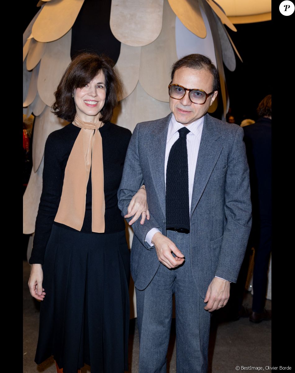 Bertrand Burgalat et Vanessa Seward au défilé Chanel Haute Couture printemps / été 2023 lors de la fashion week à Paris le 24 janvier 2023. © Olivier Borde / Bestimage