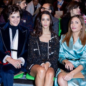 Inès de La Fressange, Iman Perez et Audrey Diwan au défilé Chanel Haute Couture printemps / été 2023 lors de la fashion week à Paris le 24 janvier 2023. © Olivier Borde / Bestimage 